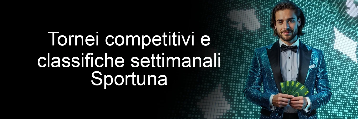 Tornei competitivi e classifiche settimanali Sportuna